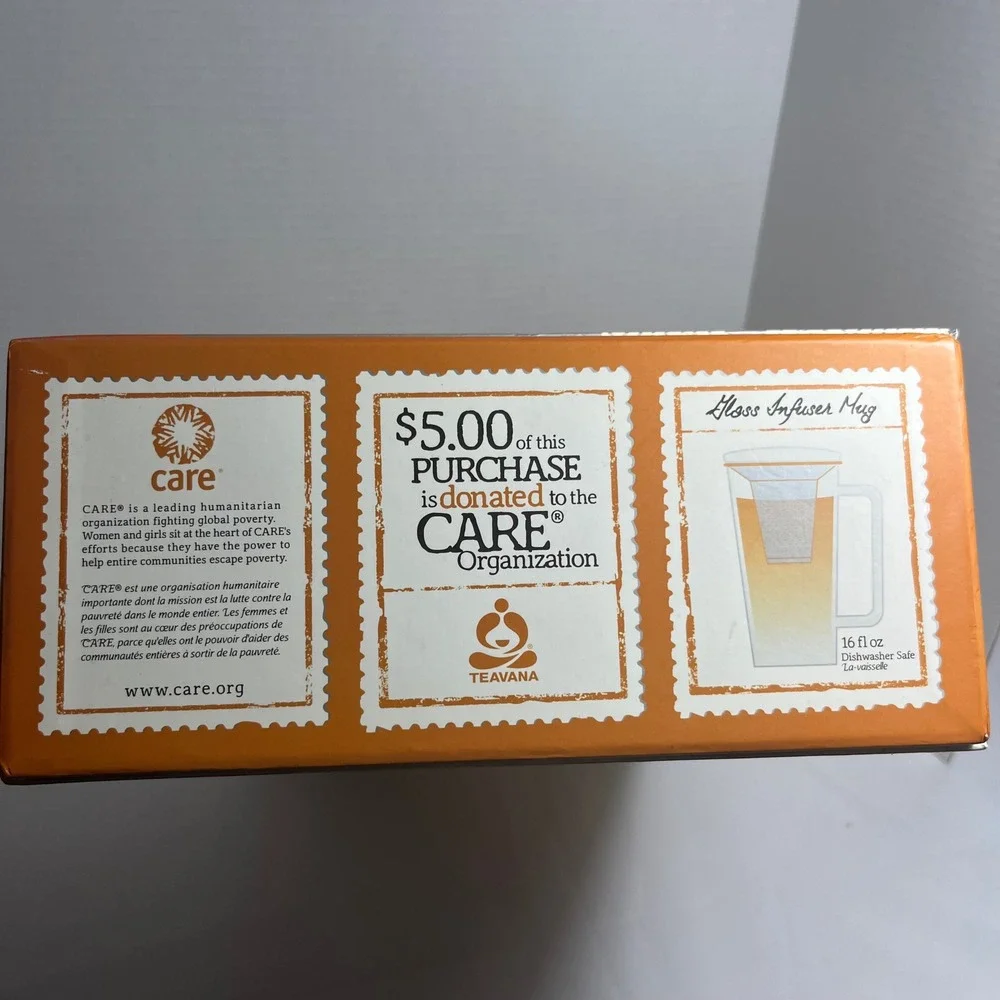 NEW Teavana Care Collection Glass Infuser Mug Oolong‎ Tea Gift Set